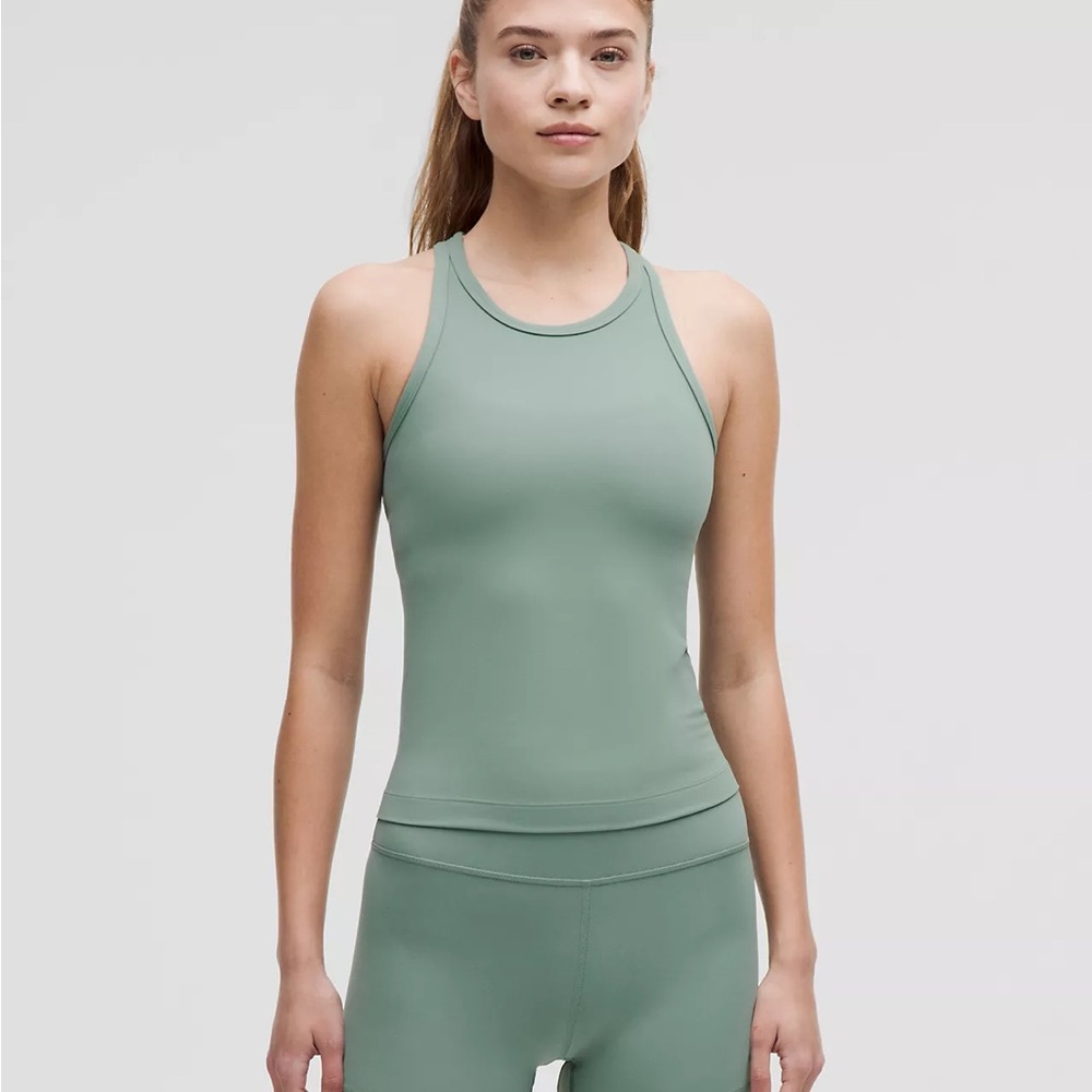 Lululemon Waist-length racerback tank top in Crater Blue (green)